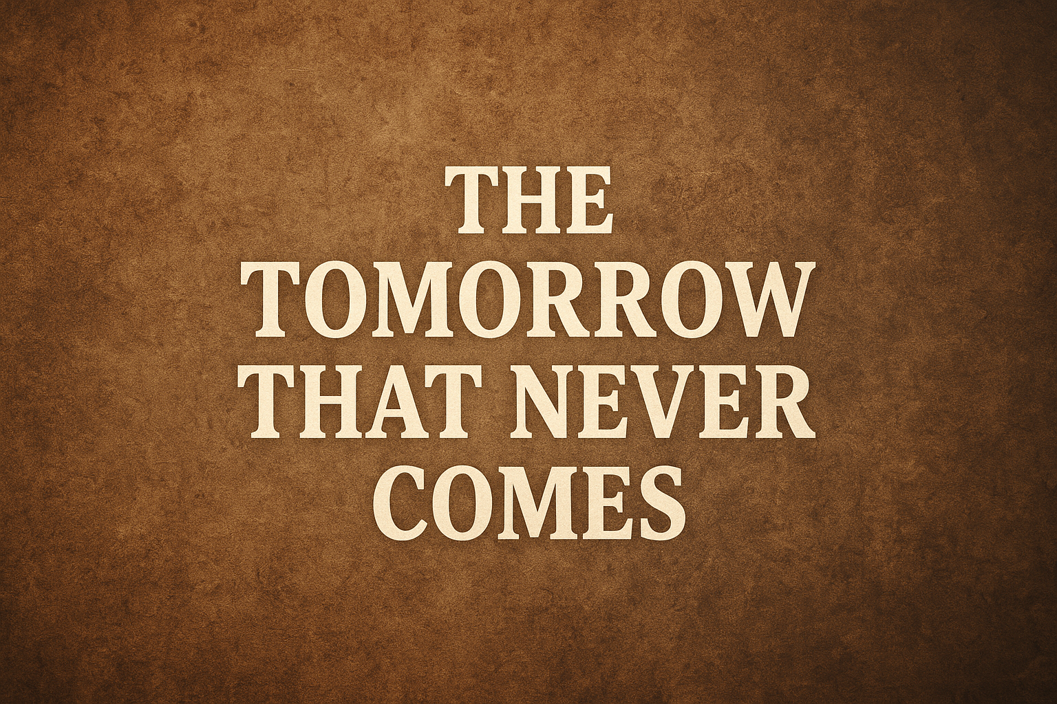 The Tomorrow That Never Comes”